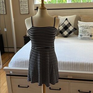 Black and White Striped Dress